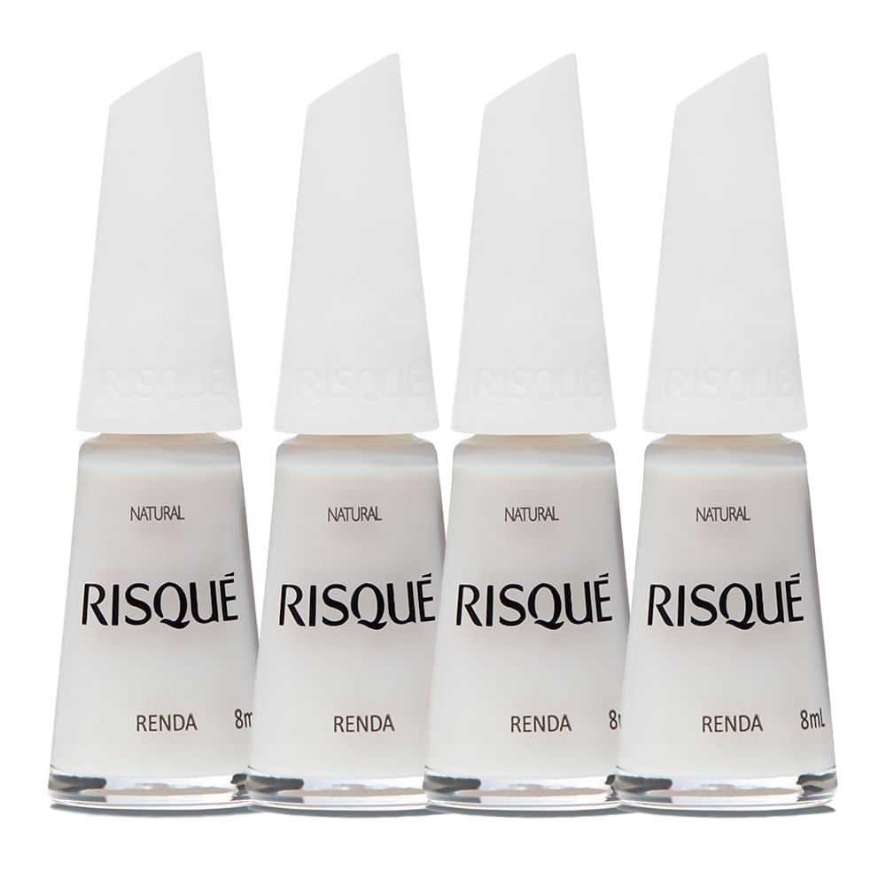 Kit 4 Esmalte Risqué Natural Renda 8ml