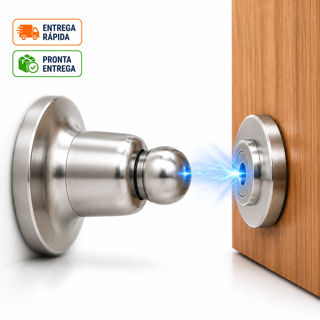 Prendedor Fixador Imã Trava Porta Magnético Anti Impacto