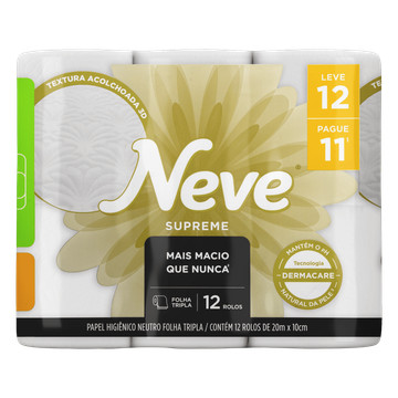 Neve Supreme Papel Higiênico Folha Tripla