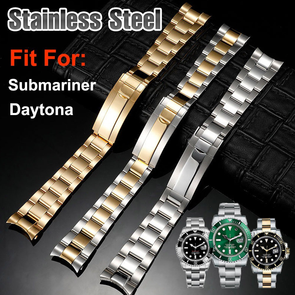Pulseira De Relógio De Aço Inoxidável Diver Oyster Para Rolex SUBMARINER DAYTONA SUP GMT 20mm 21mm Masculina Fantasma De