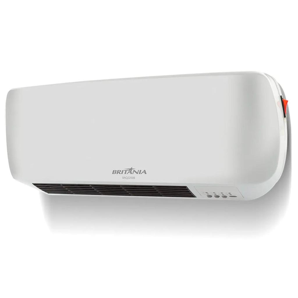 Aquecedor de Parede Britânia BAQ2200B 1500W 127V 2 em 1 com Controle Timer