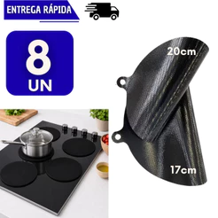 Jogo 8 Protetor Fogão De Indução Silicone Cooktop Antiderrapante 7cm e 9cm Protege Anti Risco Almofada Tapete Panela