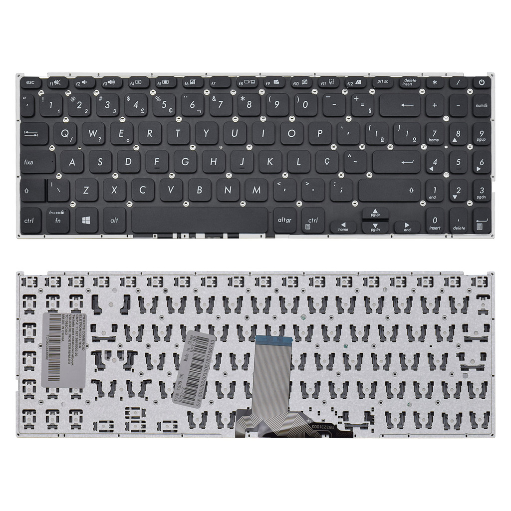 Teclado para Notebook Asus Vivobook X515J Sem Moldura