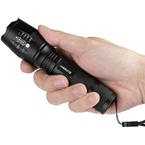 Lanterna de Emergência LED JARDLITE com Foco Ajustável, Resistente à Água, 5 Modos, Lanterna Tática para Emergênc