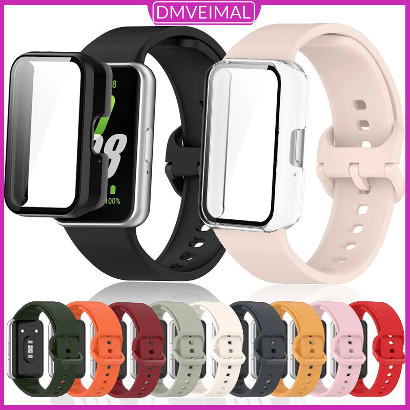 Capinha Capa Case Com Vidro Pulseira De Silicone Para Relógio Smartwatch Samsun