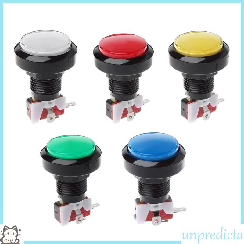 UNPR Iluminado Botão Machine Game Consoles Peças 12V Lâmpada 45mm Botões
