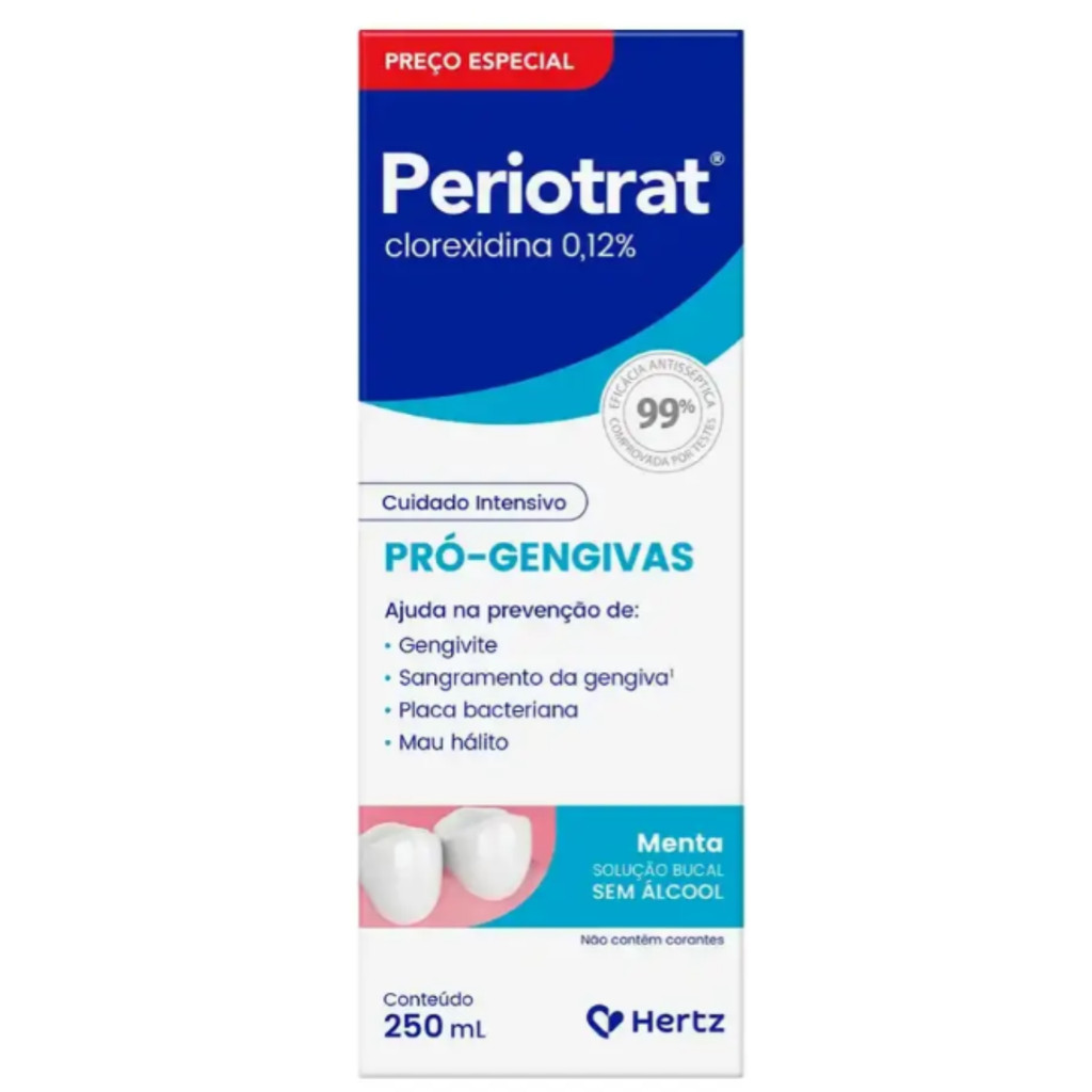 Periotrat Enxaguante Bucal 250ml Antisséptico Higiene Bucal