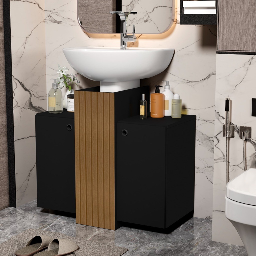 OFERTA Armário Moderno Banheiro Gabinete Coluna Lavatório Pia Banheiro Compacto Ideal