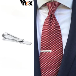 Vnox Clipes De Gravata Gravados Personalizados Gratuitos , Presente De Dia Dos Pais Para O Pai , Acessório De Escritório