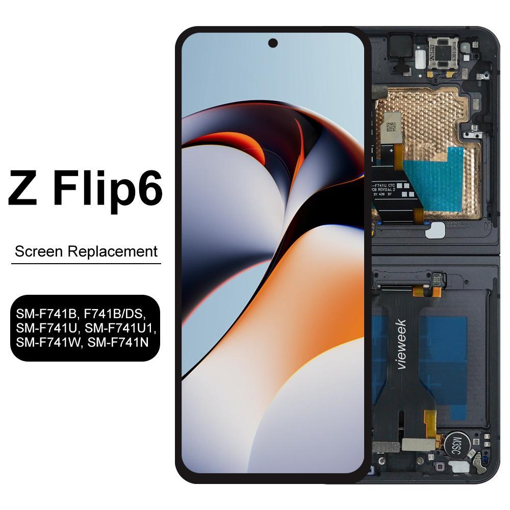 Z Flip6 SM-F741B/DS TFT Tela LCD Montar Para Samsung Galaxy Flip 6 Display Digit
