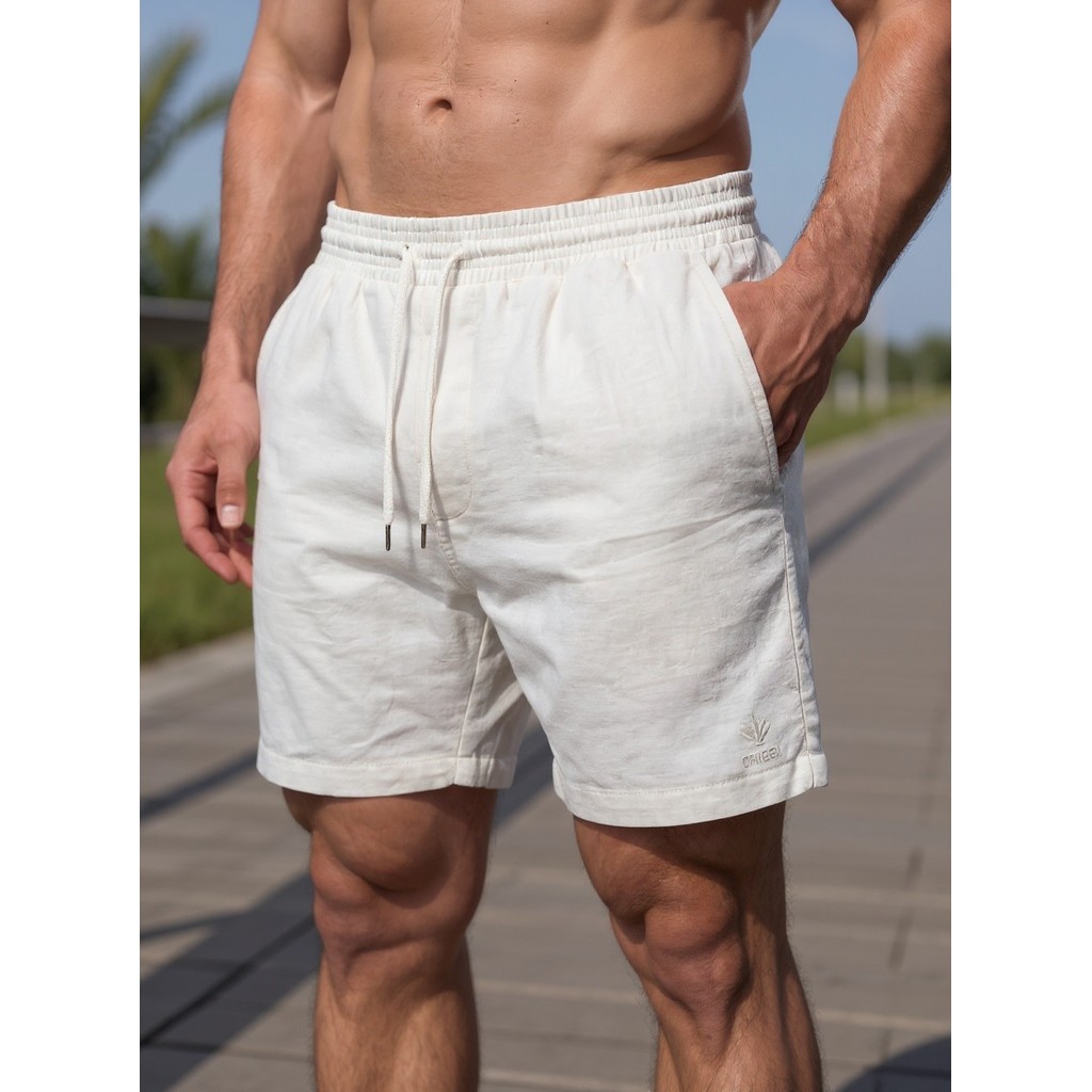 Kit 2 Bermudas Masculinas Linho Elastano Praiana Confortável Verão — Jujubel.com