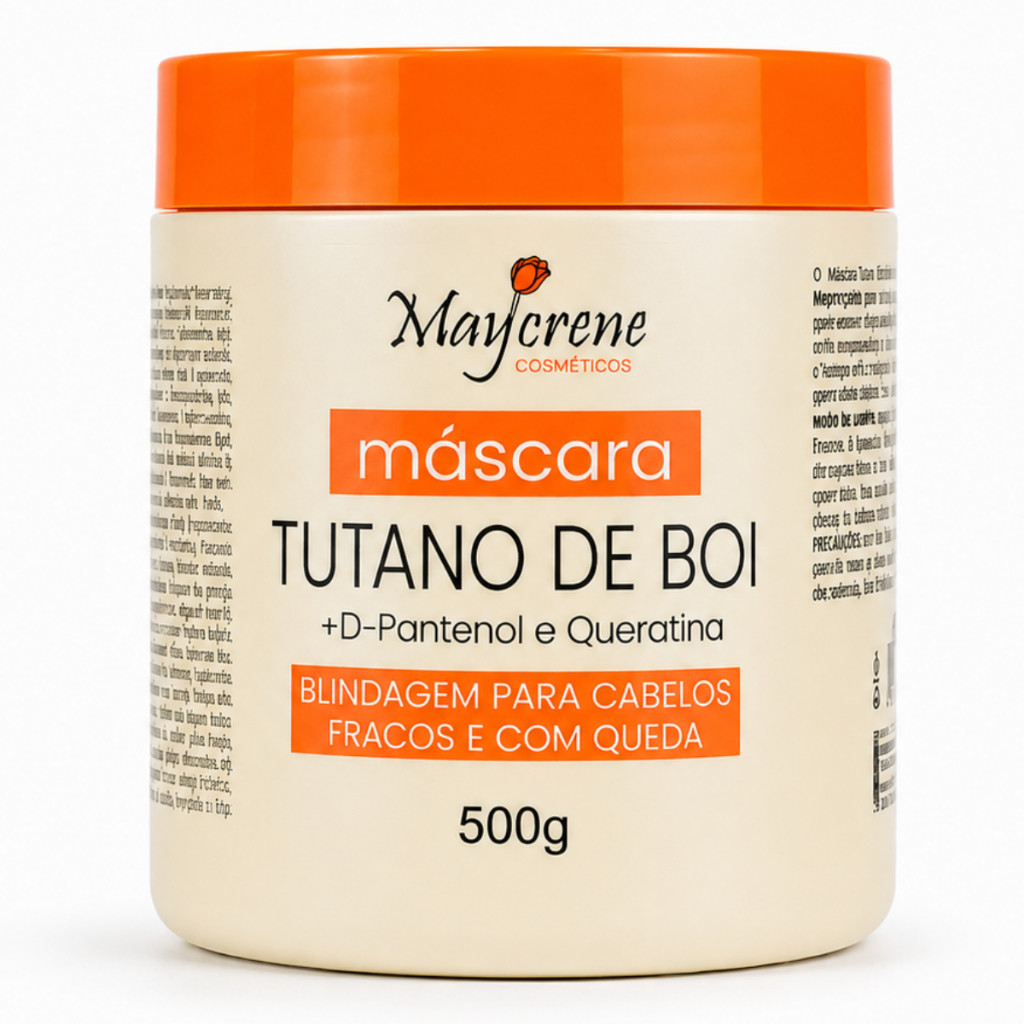 Máscara Tutano de boi 500g Hidratação Crescimento capilar fortalecimento Ação anti queda Maycrene