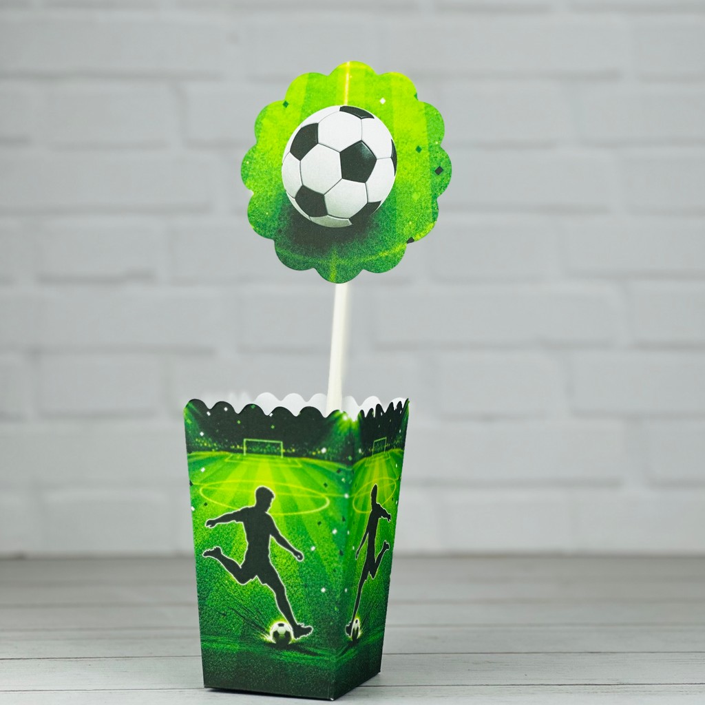 Centro de Mesa FUTEBOL | Decoração Centrob Aniversário Festa Infantil Caixinhas Lembrancinhas