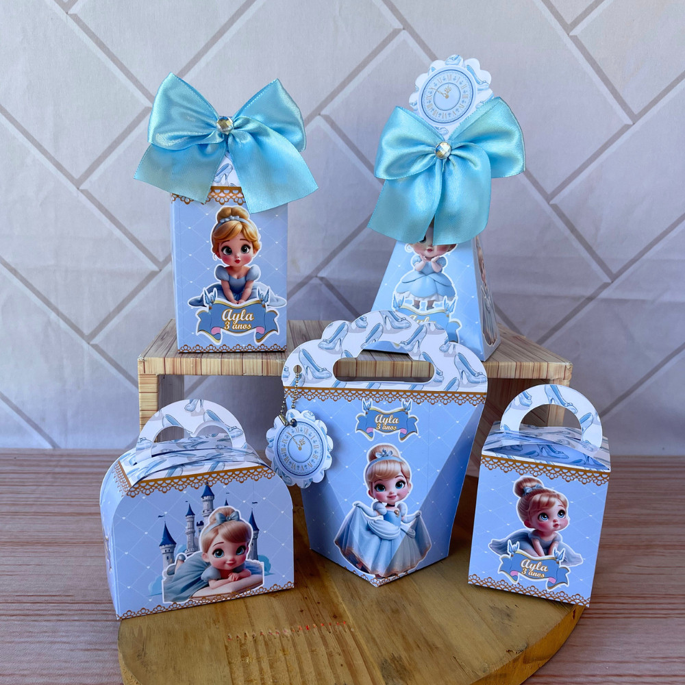 KIT FESTA CINDERELA BABY/ kit Caixas Personalizadas / Lembrancinhas Personalizadas/ PRINCESAS