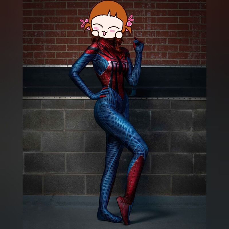Body feminino do Homem-Aranha para Halloween, fantasia de Cosplay do Homem-Aranha sem arnês