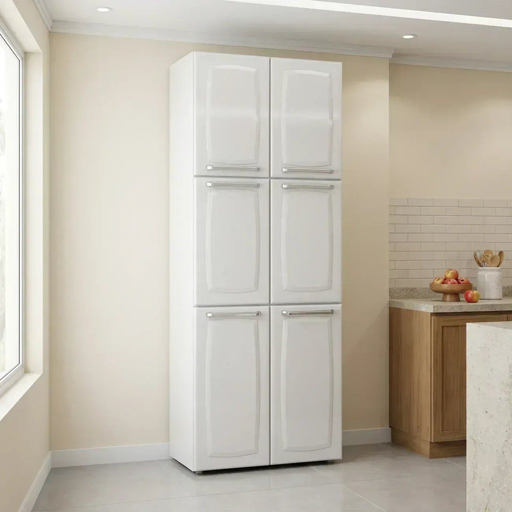 Paneleiro de Aço 6 Portas 179 x 70cm Luce Itatiaia Branco
