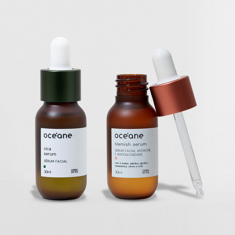 Kit Sérum Antiacne e Antioleosidade + Sérum Facial de Cica (2 Produtos)