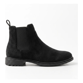 Bota Chelsea Masculina Botina Preta Confortável Leve Elastico Texana Camurça Ecologica