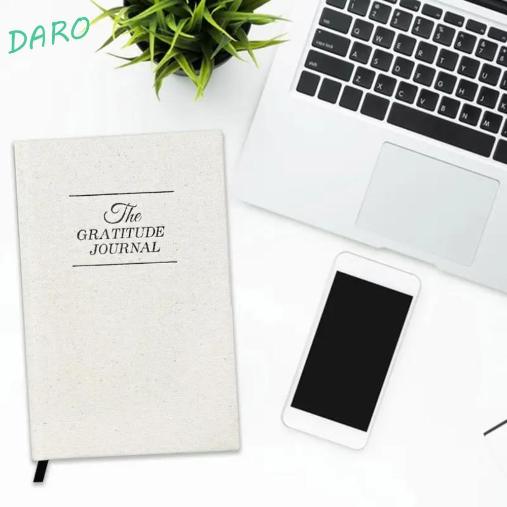 Imagem Caderno De Diário De Gratidão DARO , Capa Dura De Linho De Superfície Lisa , Marcador De Fita