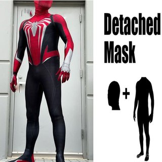 Macacão Completo de Cosplay do Super-Herói Homem-Aranha Avançado para PS5, Preto, Zentai, Segundo Macacão FYHK
