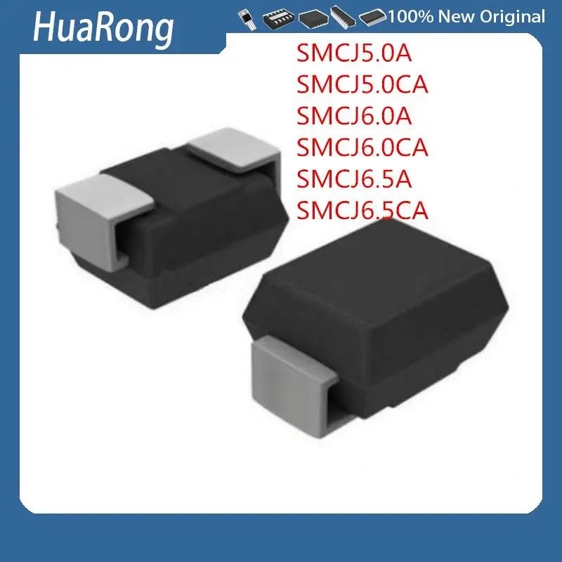 200 peças/lote SMCJ5.0A SMCJ5.0 ca smcj6.0 a smcj6.0 ca smcj6.5 a smcj6.5 ca 1500W 5.0 v 6.0 v 6.5 v DO214AB