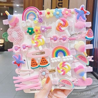 28 Unidades de Presilhas e Xuxinhas Coloridas Fofinhas Para Cabelo Infantil.. yh8175
