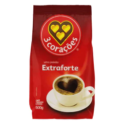 3 Corações Café torrado e moído extraforte 500g