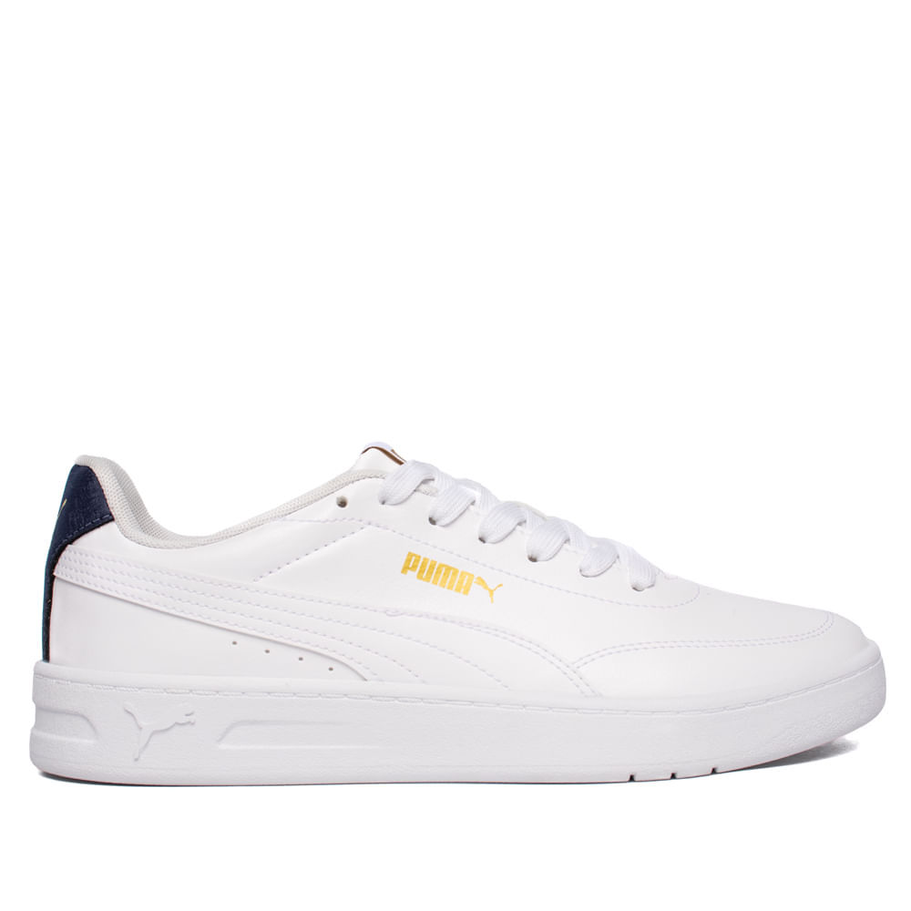 Tênis Masculino Puma Court Classic Clean Bdp Branco/Marinho