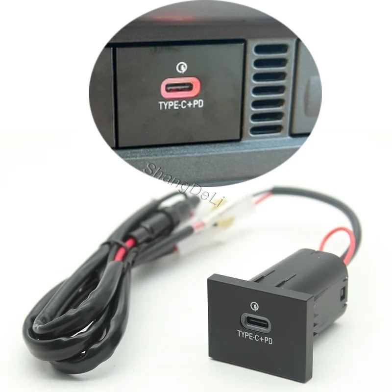 Carregador De Carro Interface Soquete Tipo-C PD Caixa De Fusíveis USB Acessórios Automóveis Adaptador Para Telefone Celu
