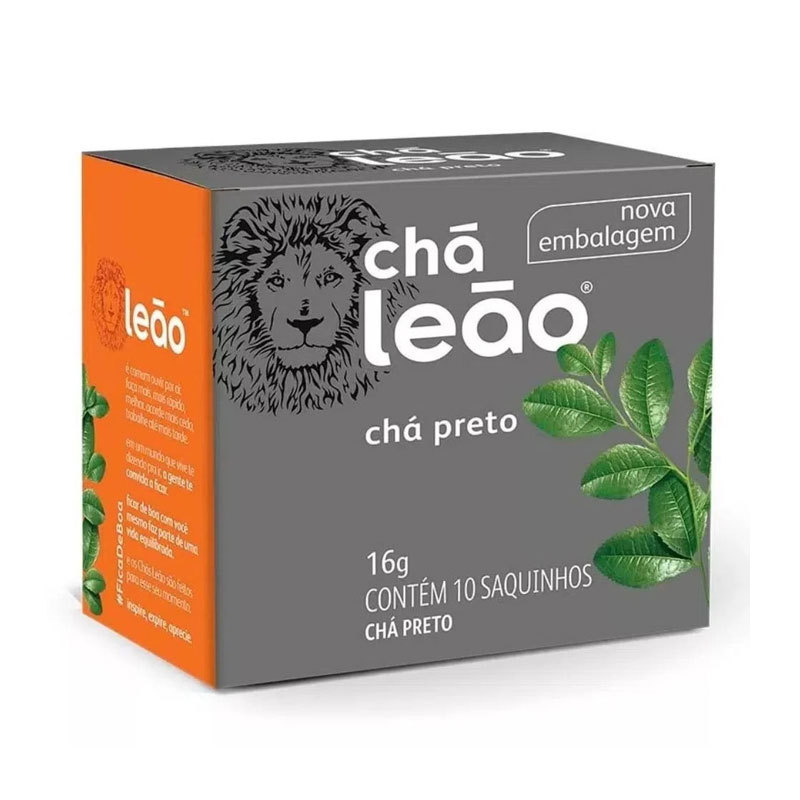 Chá preto com 10 unidades Leão
