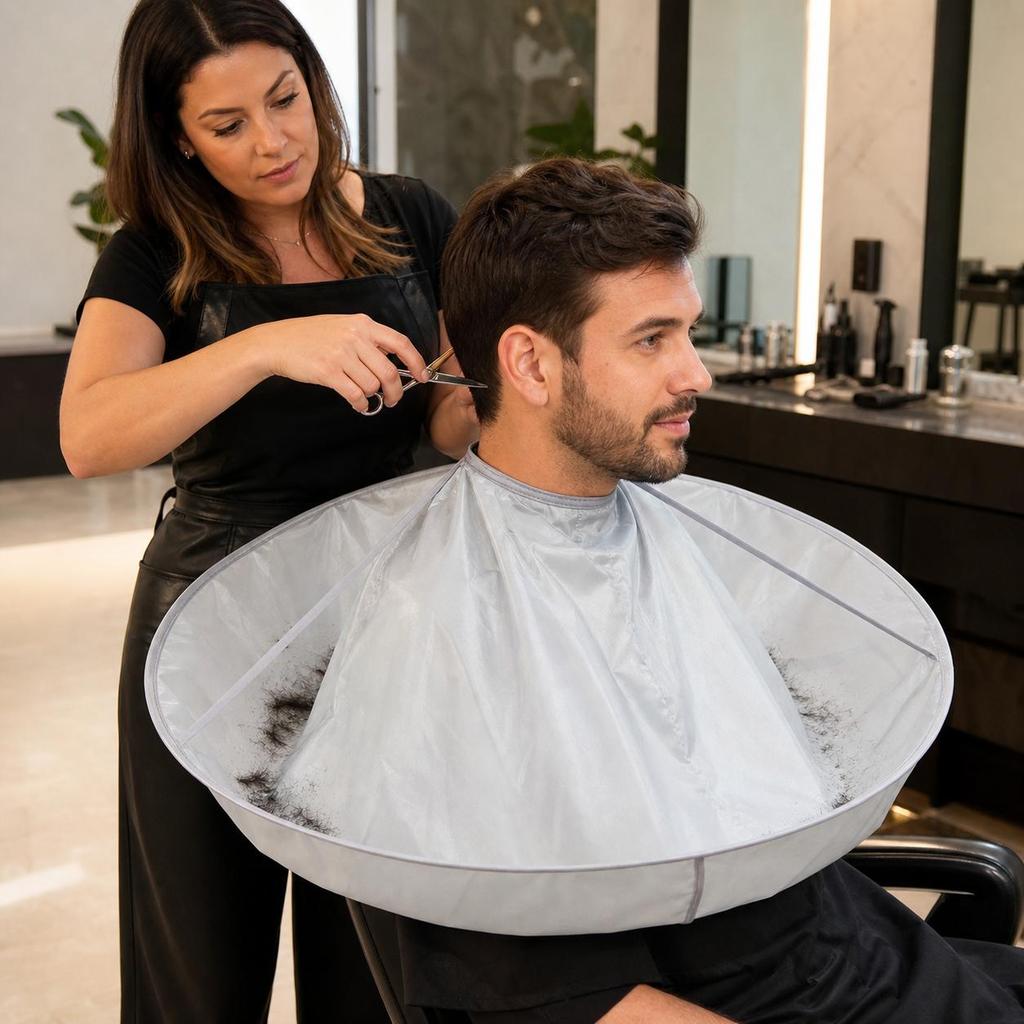 Capa Coletora de Cabelo 60cm Tipo Guarda-Chuv para Barbeiro / Cabeleireiro - YA25010 — imagem 2 de 2