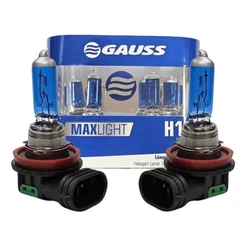 Par de Lâmpadas H11 Super Brancas 12V ORIGINAL Gauss GL95H11