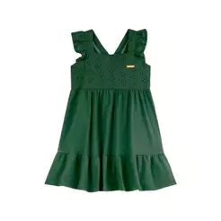 Vestido Midi Infantil Menina Laise Colorittá Verde