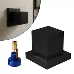 Kit Acabamento 100% Metal Preto + Conversor Docol x Deca Ideal p Registro Docol e Deca Banheiro Casa