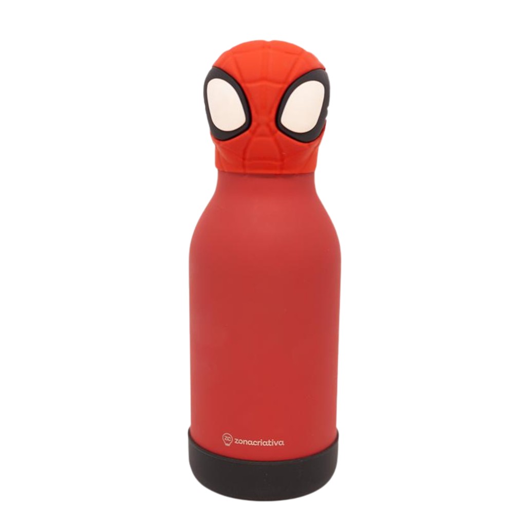 Garrafa Térmica 500ml Spider-Man Homem-Aranha Funny Inox com Canudo Removível Zona Criativa - 10073669