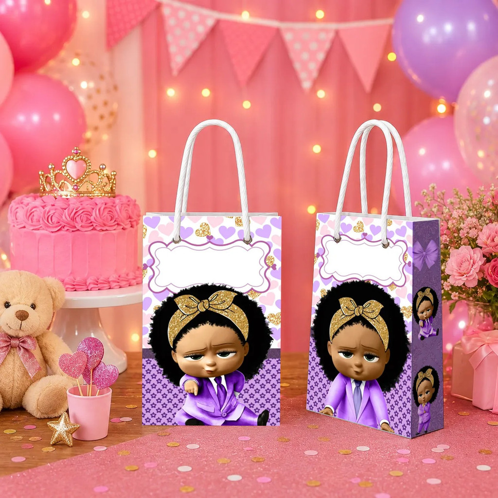 Sacolinhas Surpresa Personalizadas Poderosa Chefinhaa Lembrancinha Aniversário Com Nome e Idade Festa Infantil