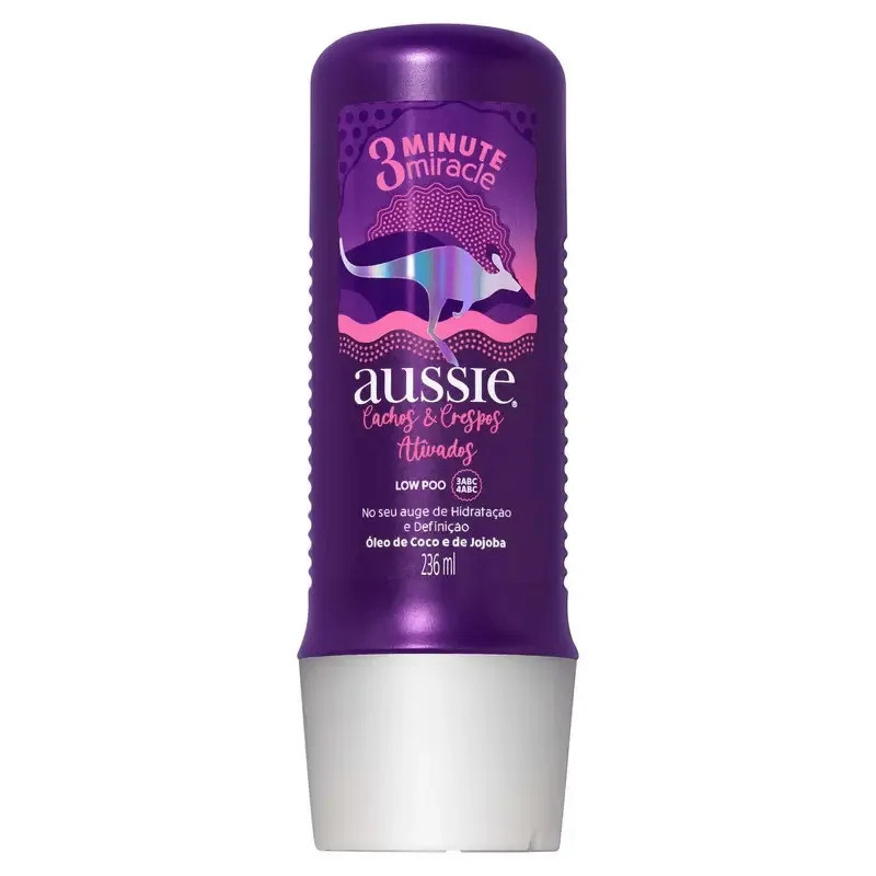 Tratamento Cachos E Crespos Ativados 3 Minutos 236ml Aussie