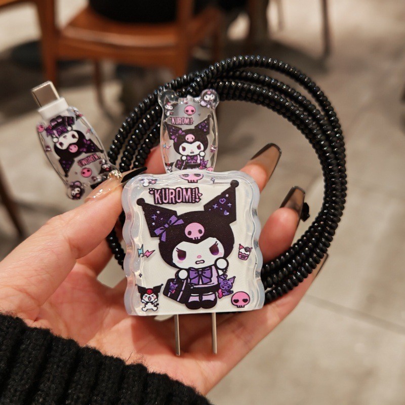 Protetor de carregador Apple 20W Caso Protetor de cabo de dados de desenho animado Caso