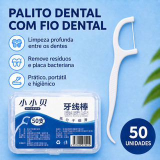 KIT 50/100/200/300 Fio Dental Infantil em Formato de Arco Ultra Fino para uma Limpeza Eficaz CASA