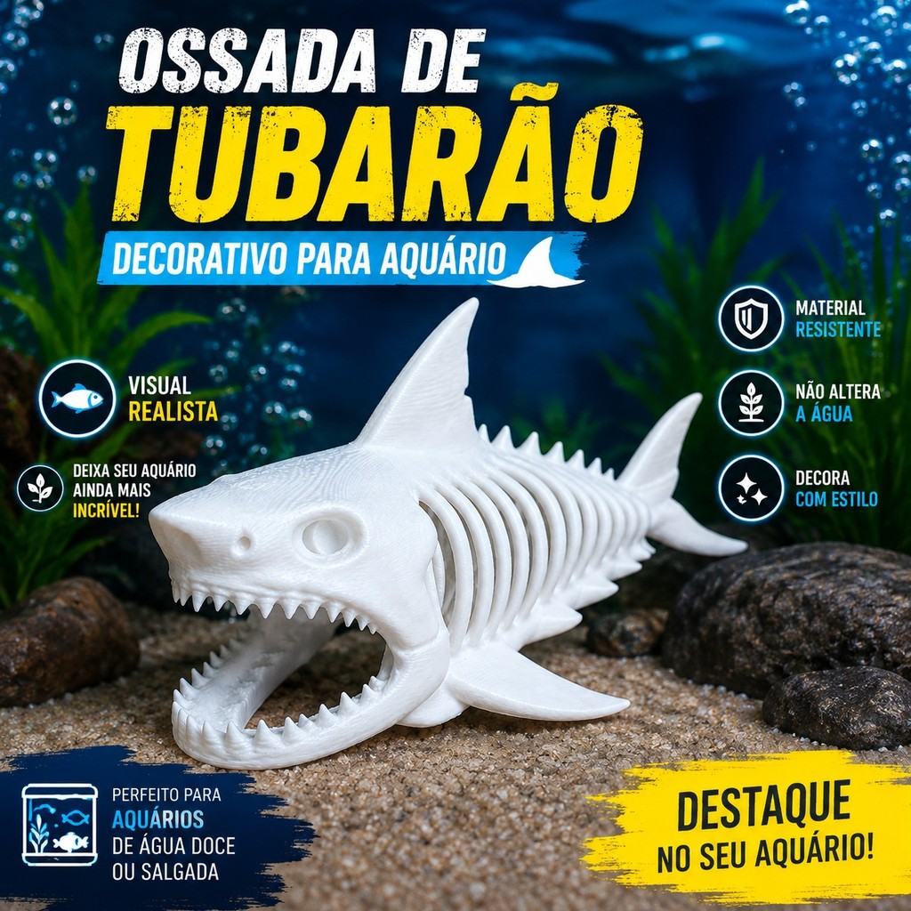 Tubarão pequeno enfeite aquario decoração bonito realista fossil peixe resistente pronta entrega