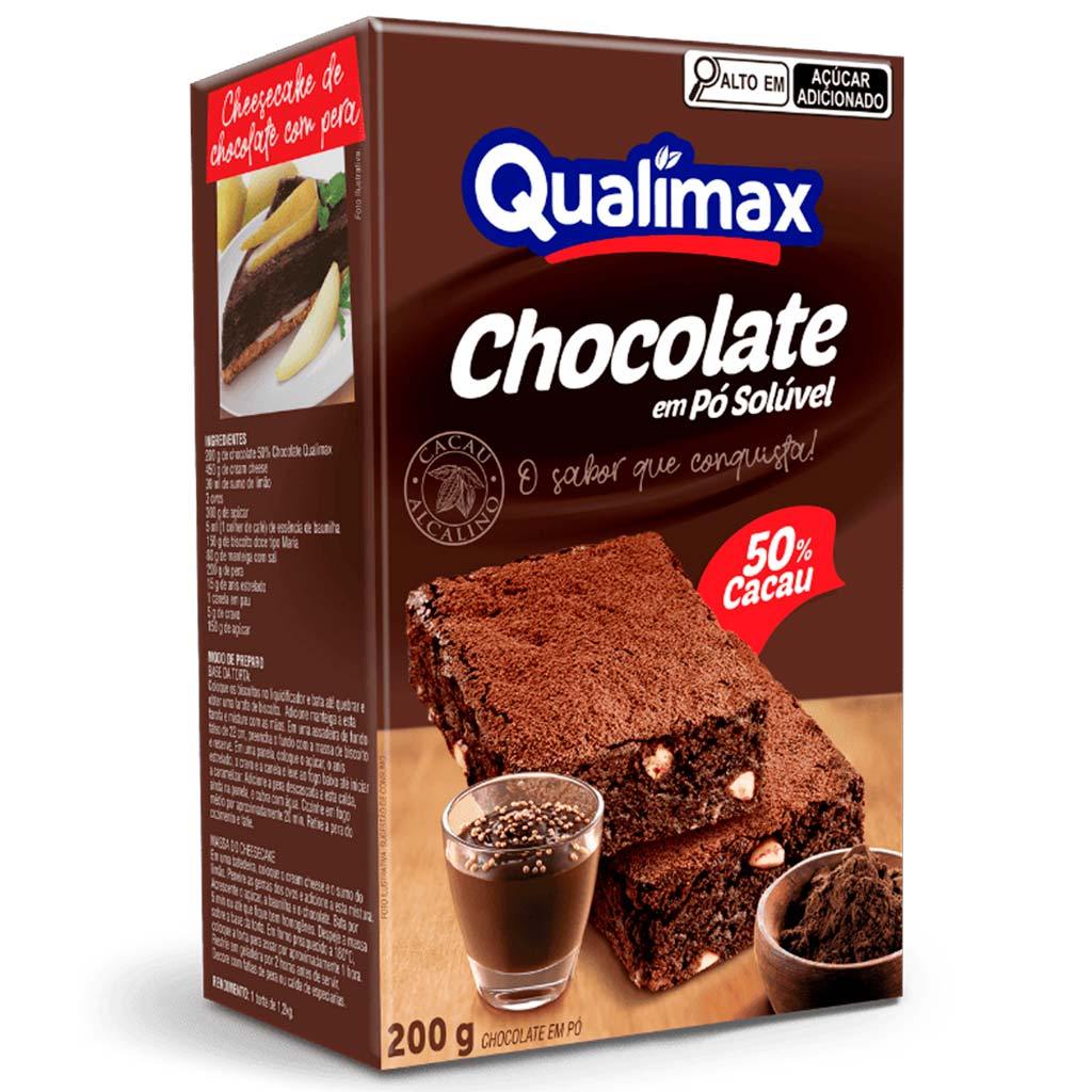 Chocolate em Pó Solúvel 50% Cacau 200g - Qualimax