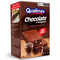 Chocolate em Pó Solúvel 50% Cacau 200g - Qualimax