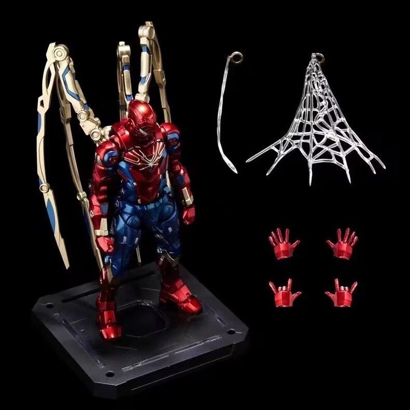 Marvel Avengers Treinamento de Mil Valores Homem de Ferro Homem-Aranha Deadpool Modelo Móvel Conjunto