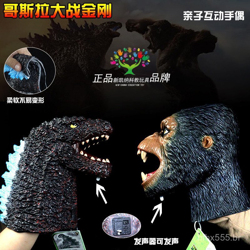 Novo Fantoche de Mão de Gorila Simulado Kaina, Modelo de Dinossauro, Brinquedo Interativo para Pais e Filhos, Tiranossau