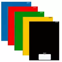 Caderno Brochura 80 Fls Pautado Capa Dura - Stiff