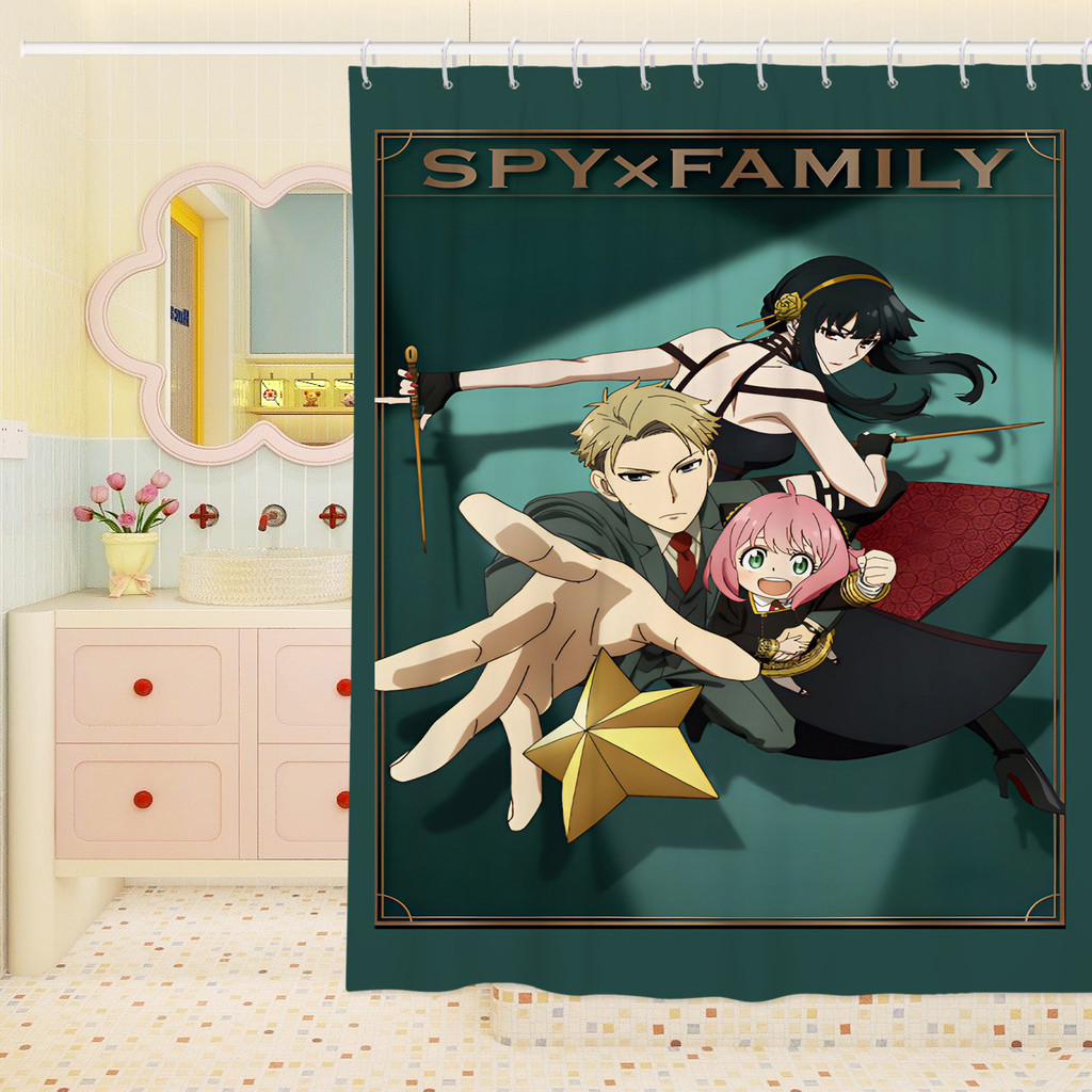 Estilo japonês Anime espião jogar casa engrossado à prova dwaterproof água perfuração-livre à prova de mofo cortina de c