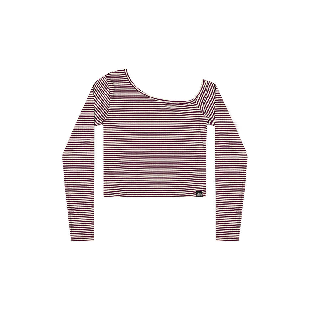 Blusa Cropped Juvenil Menina Listrada Beats Bege — imagem 2 de 2