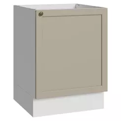Balcão de Cozinha 60 cm 1 Porta (Sem Tampo) Branco/Crema Vik Madesa
