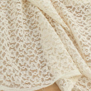 Bege estilo fino Jacquard osso fio oco tecido de renda roupas superiores xale cachecol janela tela saia tecido