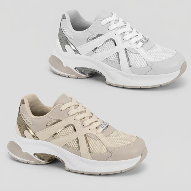 Tênis Casual Feminino Vizzano Chunky Runner Metalizado Original